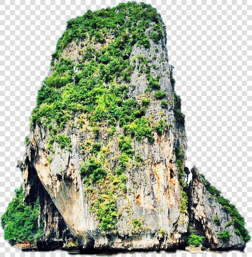  sticker  rock  green  mossy   Tham Phra Nang Beach  HD Png DownloadTransparent PNG