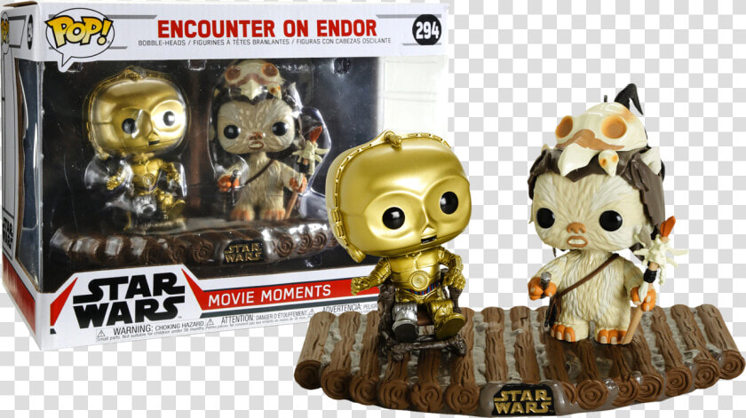 Encounter On Endor Movie Moments Pop Vinyl Figure 2 pack   Funko Pop Star Wars Movie Moments  HD Png DownloadTransparent PNG