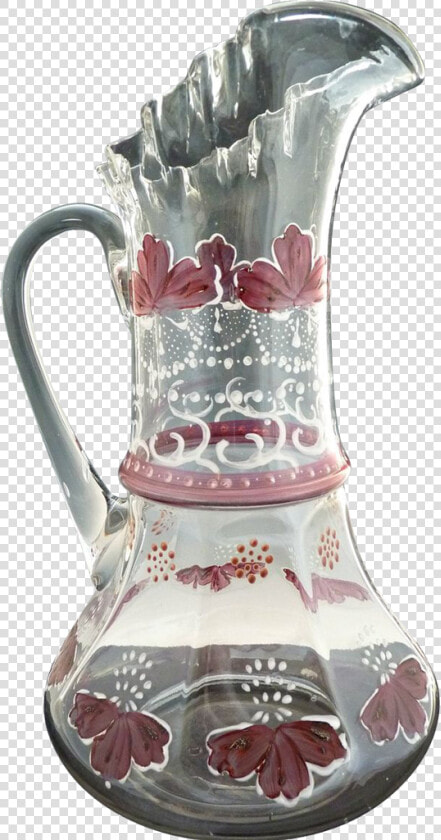 Victorian Hand Painted Lemonade Pitcher  HD Png DownloadTransparent PNG