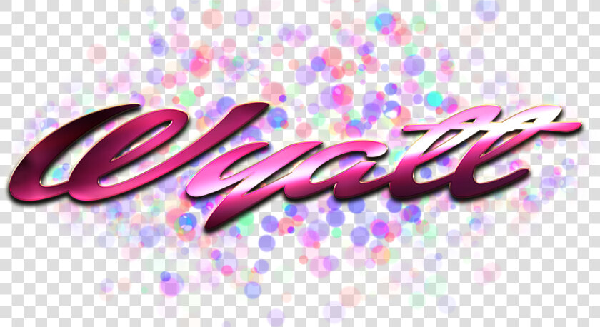 Wyatt Name Logo Bokeh Png  Transparent PngTransparent PNG