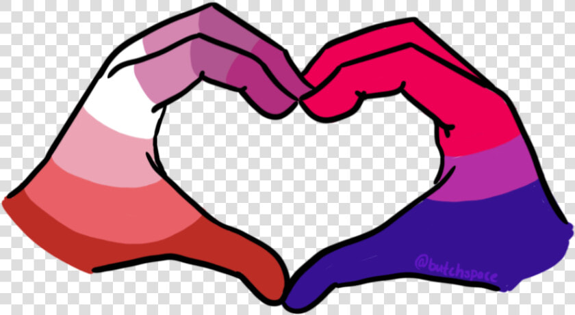 Lesbian bi Girl Solidarity Sticker  HD Png DownloadTransparent PNG