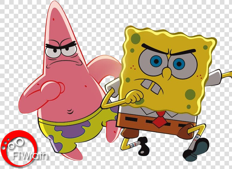 Spongebob Squarepants «digital Renders «digital Wallpapers   Spongebob And Patrick Angry  HD Png DownloadTransparent PNG