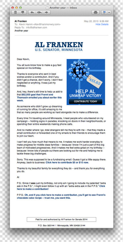 Al Franken S Email Today  May 22    Bathstore  HD Png DownloadTransparent PNG