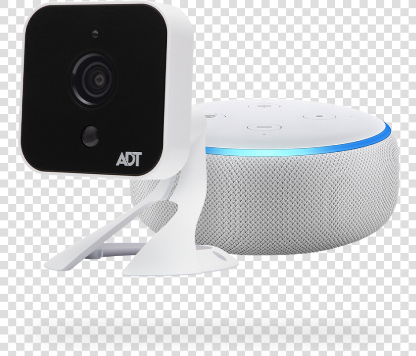 Adt Outdoor Camera Echo Dot Installed Free   Adt  HD Png DownloadTransparent PNG