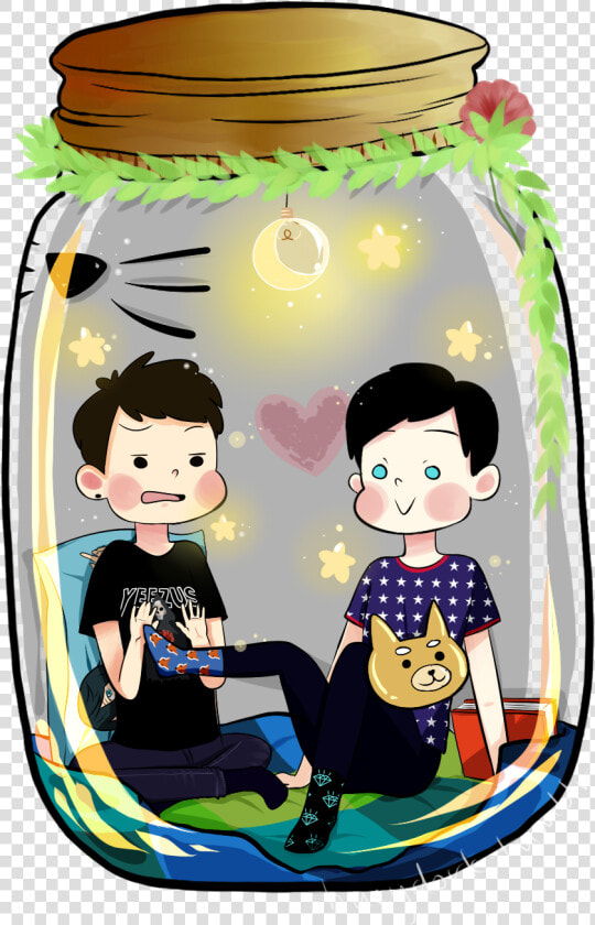 Mini Phan In The Jar Here Is Mini Dan And Phil In Seperate  HD Png DownloadTransparent PNG