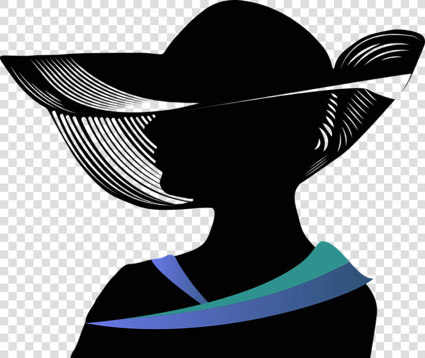 Abstract Woman Png Clipart Png Icon   Woman In Hat Silhouette Png  Transparent PngTransparent PNG