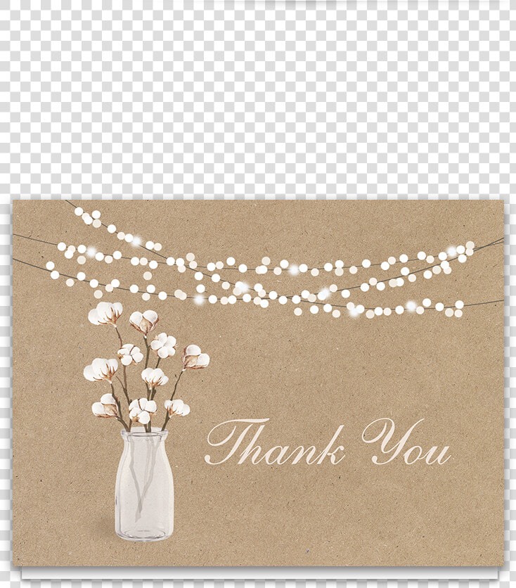 Rustic Cotton Theme Thank You Card   Thank You  HD Png DownloadTransparent PNG