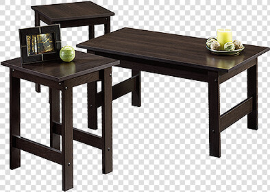Three piece Casual Table Set In Cinnamon Cherry   Sauder Coffee Table Set  HD Png DownloadTransparent PNG