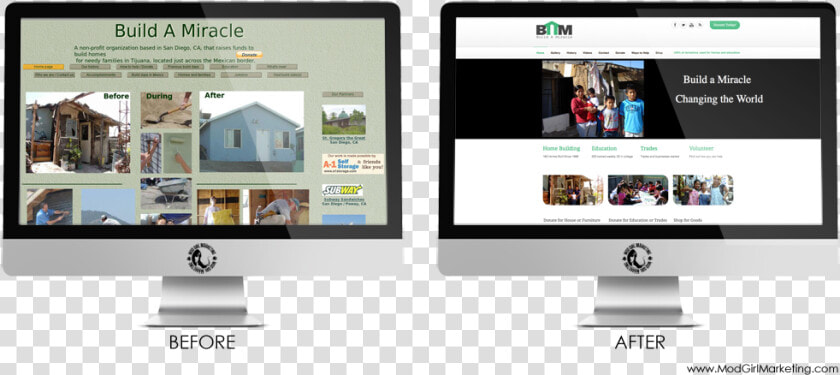 Before And After Web Design Build A Miracle   Before After Website Design  HD Png DownloadTransparent PNG