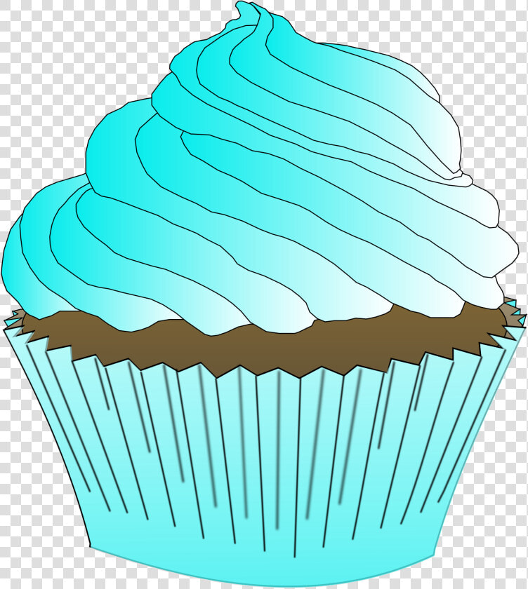 Clipart Chocolate Teal Cupcake   Cupcake  HD Png DownloadTransparent PNG