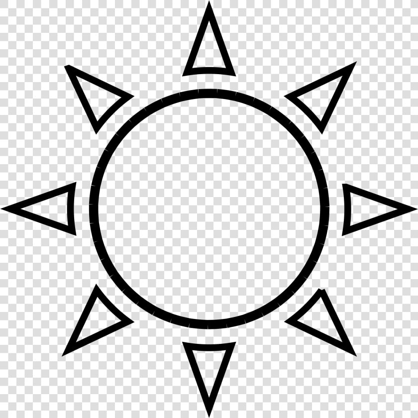 Sun Outline   Clip Art Outline Sun  HD Png DownloadTransparent PNG