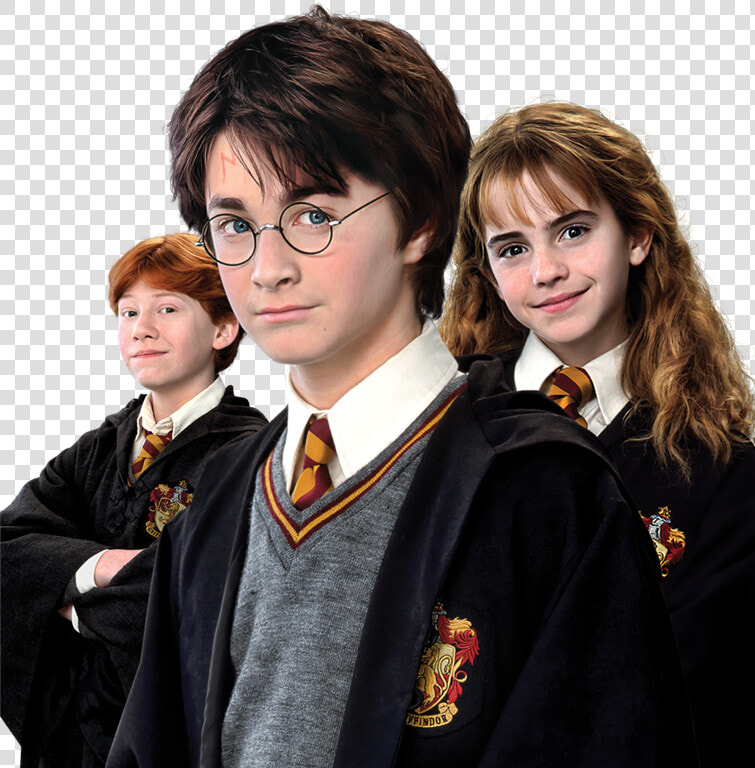 Harry Potter™  Ron Weasley™  Hermione Granger™ Group   Harry Ron Hermione White Background  HD Png DownloadTransparent PNG