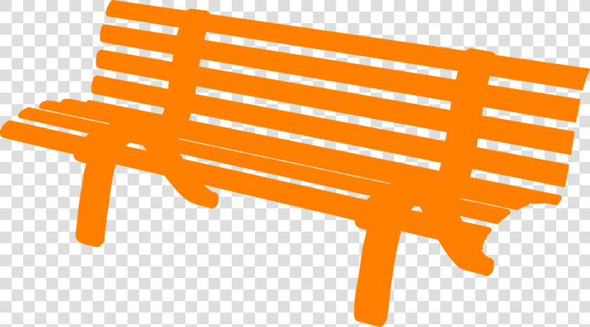 Bench  Orange  Rest  Sit  Seat  Park Bench   Bench Clip Art  HD Png DownloadTransparent PNG