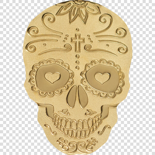 Golden Catrina Skull  Cit Coin Invest Trust Ag   B   Gold  HD Png DownloadTransparent PNG