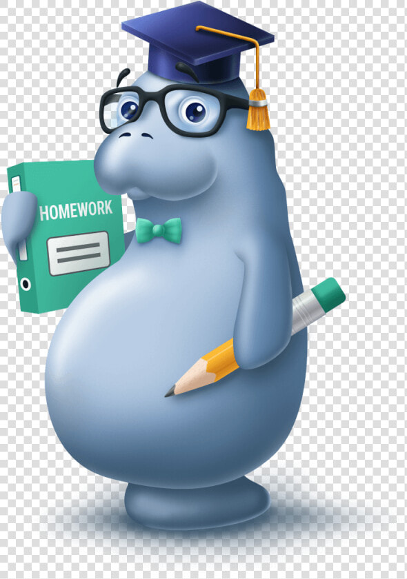 Homework Manatee   Manatee In Graduation Cap  HD Png DownloadTransparent PNG
