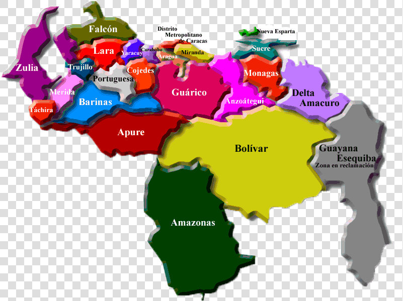 Division Politica Territorial De Venezuela  HD Png DownloadTransparent PNG