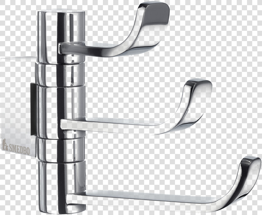 Ice Swing Arm Triple Hook In Polished Chrome   Frosted   Držiaky Na Uteráky Do Kúpelne  HD Png DownloadTransparent PNG