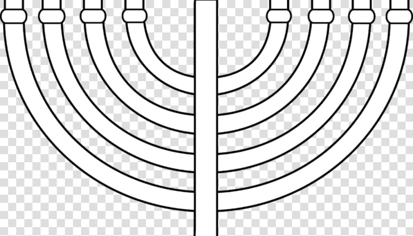 Menorah Outline   Hanukkah  HD Png DownloadTransparent PNG