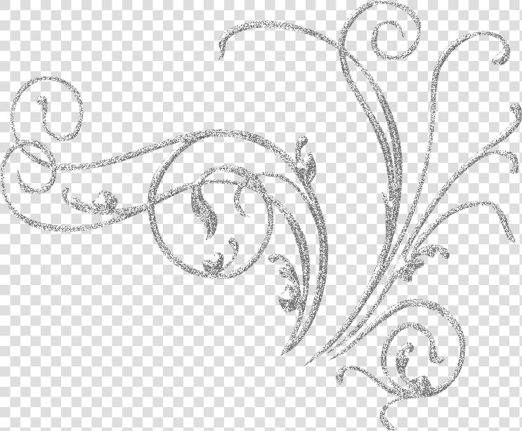  metal  decoration  border  edge  frame  silver  flowers   White Background Swirls Transparent  HD Png DownloadTransparent PNG