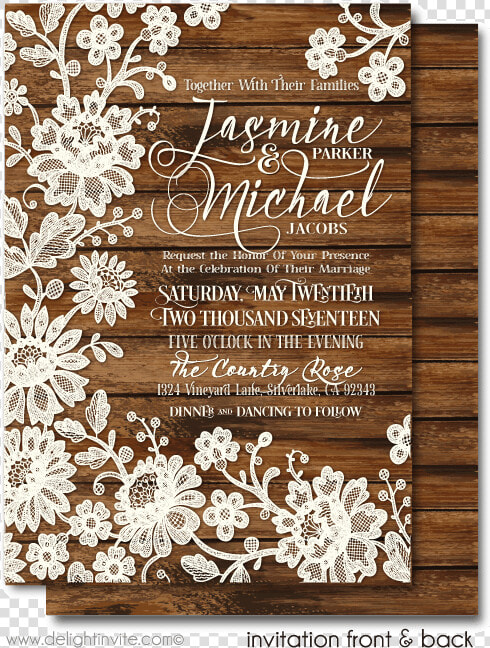 Vintage Lace Png   Rustic Hd Wedding Invitation  Transparent PngTransparent PNG