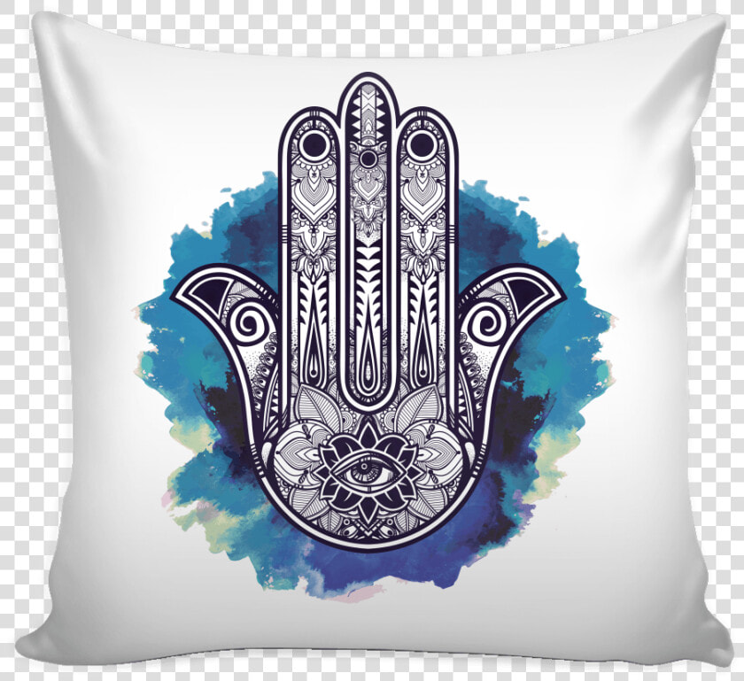 Ornate Hand Drawn Hamsa Pillow Cover   Regata Bata Plus Size  HD Png DownloadTransparent PNG