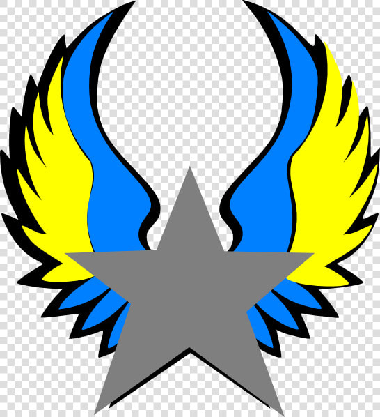 Orange And Blue Star Wings Svg Clip Arts  HD Png DownloadTransparent PNG
