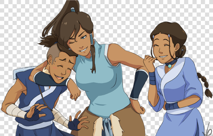 Aang Sokka Katara Avatar   Avatar Katara And Korra  HD Png DownloadTransparent PNG