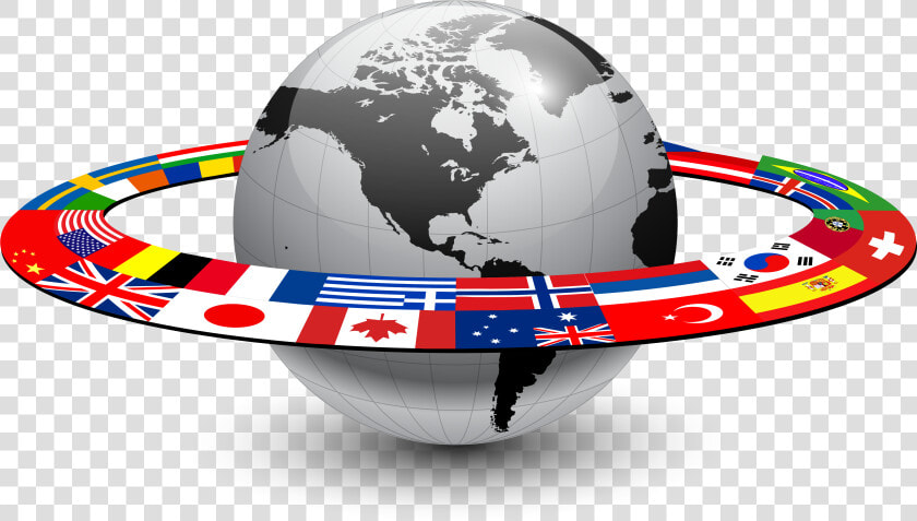 A Bilingual School In West Los Angeles   World Map Globe Flags  HD Png DownloadTransparent PNG