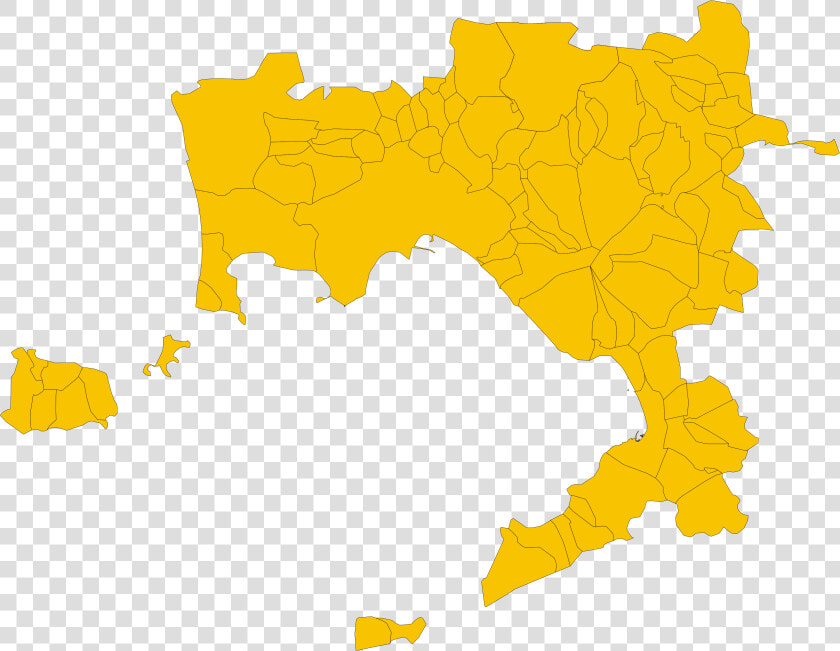 Map Of Metropolitan City Of Naples  Region Campania   HD Png DownloadTransparent PNG