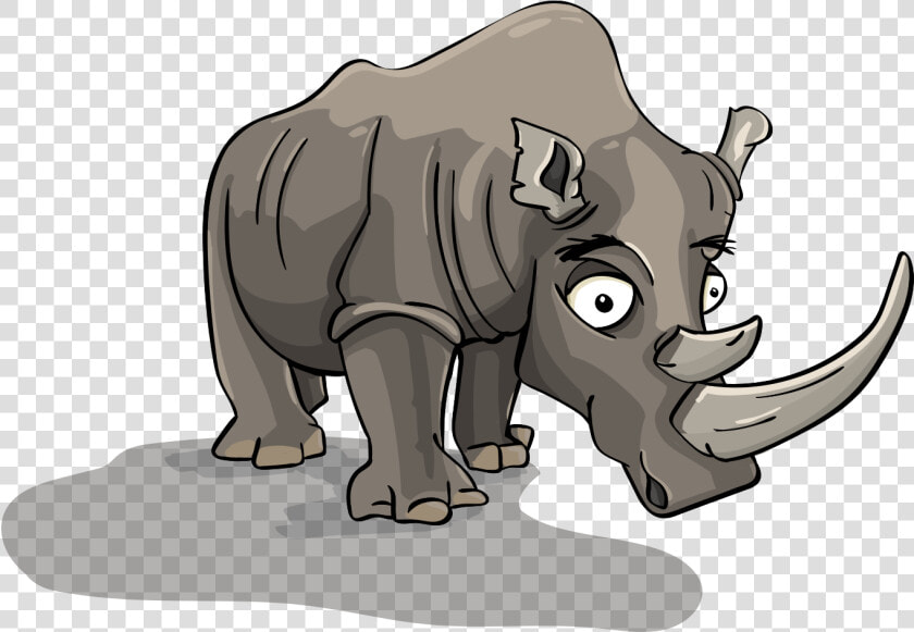 Rhino  Horn  Cartoon  Character  Animal  Brontothere   Badak Kartun  HD Png DownloadTransparent PNG