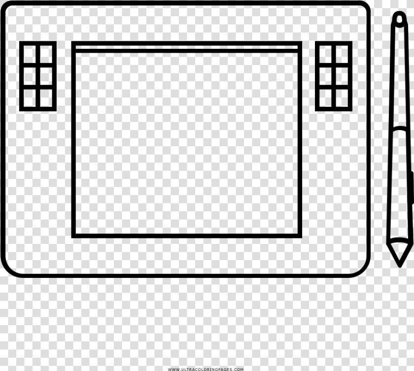 Drawing Tablet Coloring Page   Tablet Coloring Page  HD Png DownloadTransparent PNG