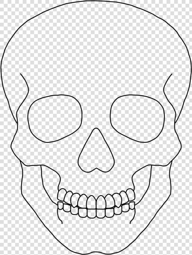 Clipart Skull Basic   Simple Human Skull Drawing  HD Png DownloadTransparent PNG