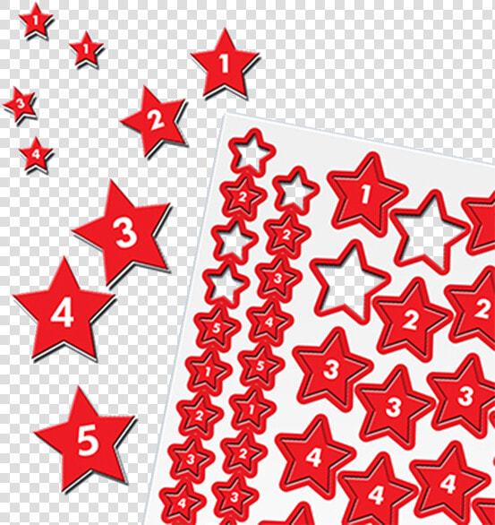 Magnetic Numbered Red Stars 10mm 20mm 30mm   Png Download   Icon  Transparent PngTransparent PNG