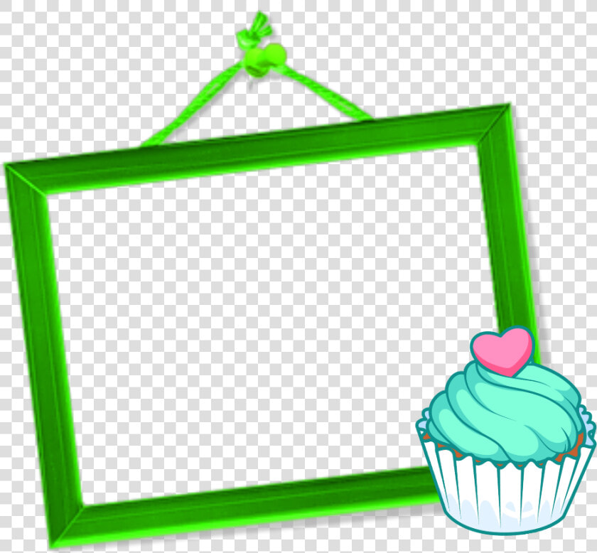 Mq Green Cupcake Frame Frames Border Borders   Border Picsart Frames Png  Transparent PngTransparent PNG