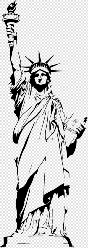  silhouette  siluet  statue  statues  architecture   Cartoon Drawing Statue Of Liberty  HD Png DownloadTransparent PNG