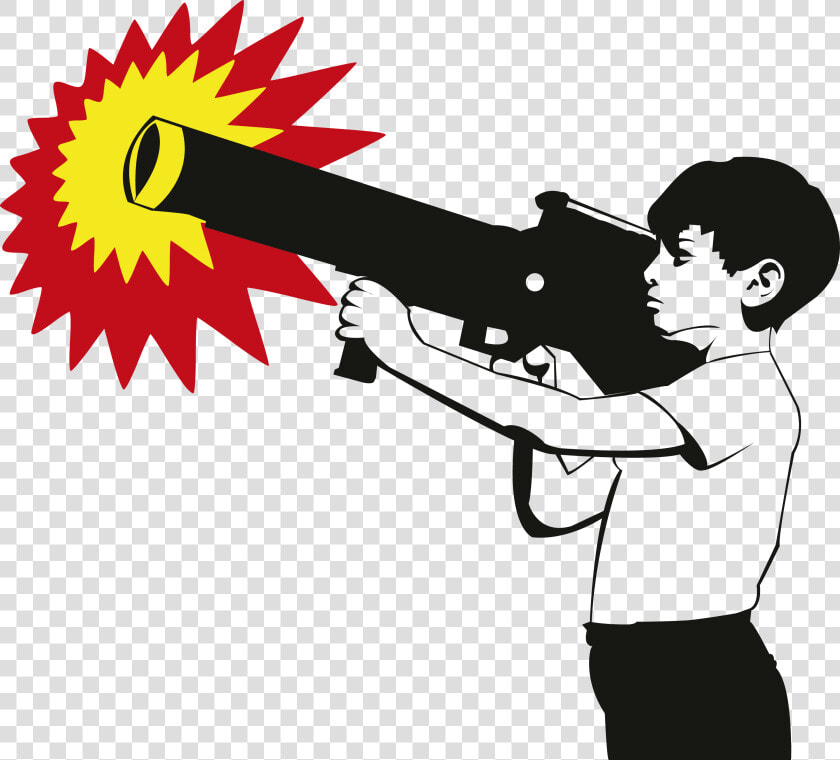 Pop Art Stencil Graffiti Clip Art   Bazooka Vector  HD Png DownloadTransparent PNG
