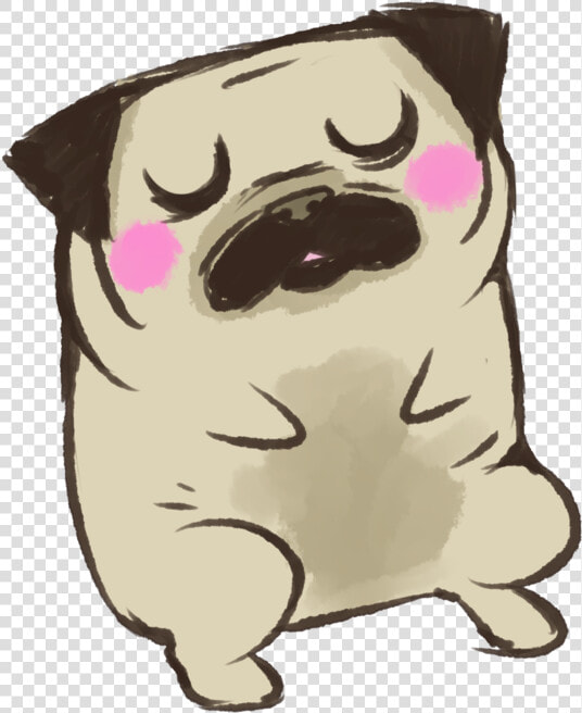 Puppies Drawing Pug   Blushing Pug  HD Png DownloadTransparent PNG