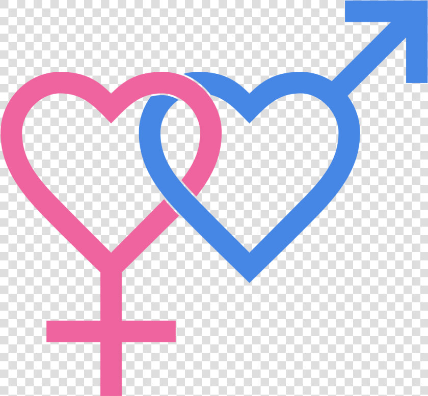 Two Heart Symbol Clipart   Boy And Girl Symbol Png  Transparent PngTransparent PNG