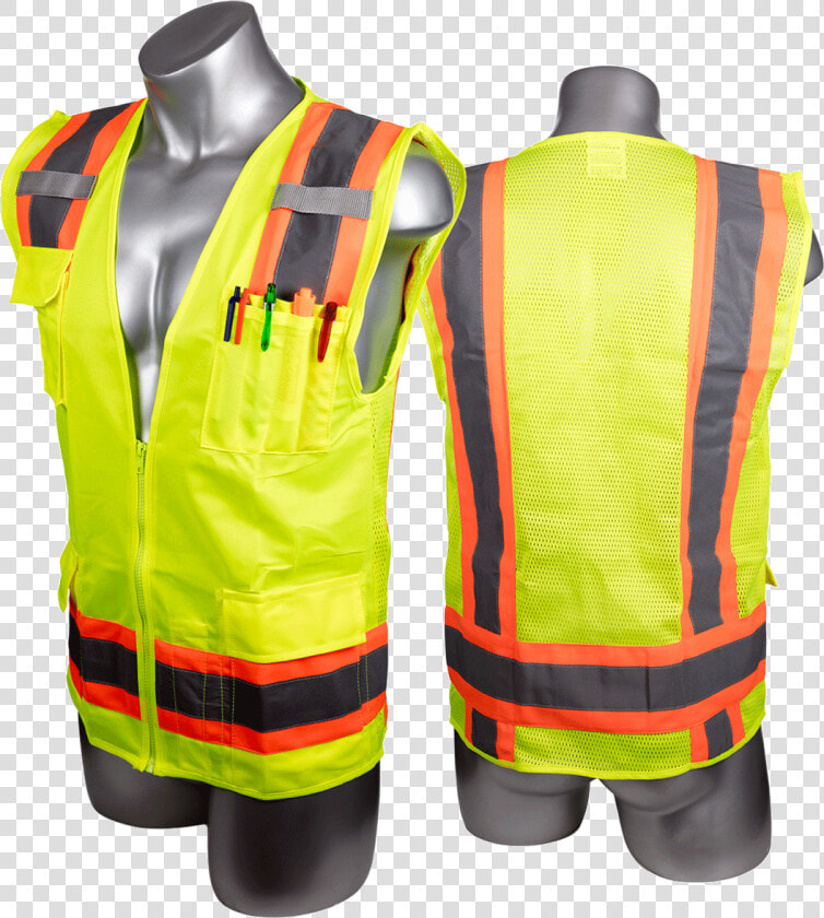 High Visibility Yellow Safety Surveyor Vest   Vest  HD Png DownloadTransparent PNG