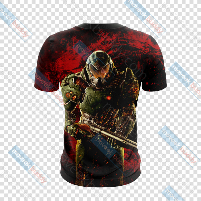 Doomguy Unisex 3d T shirt   Doom 2016  HD Png DownloadTransparent PNG