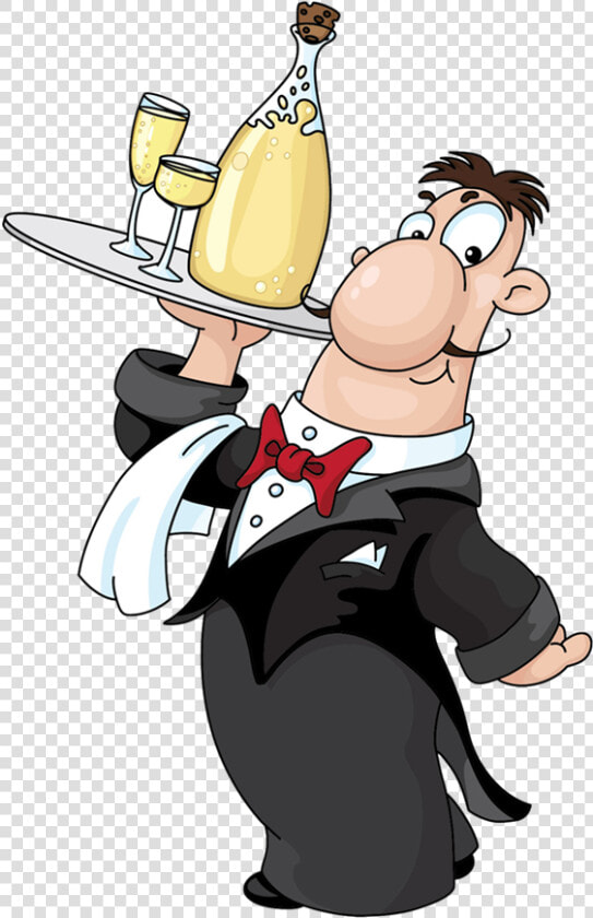 Waiter Png Pic   Funny Waiter Cartoon  Transparent PngTransparent PNG