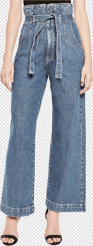 Wide Leg Jean   Wide Leg Denim Pants Paper Bag  HD Png DownloadTransparent PNG