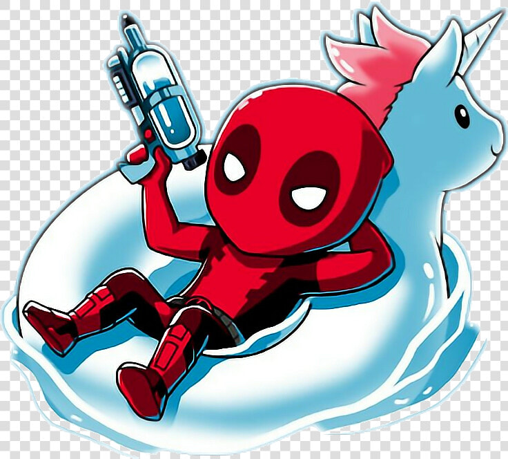 Deadpool Collection Of Free Vector Unicorn On Ui Ex   Deadpool Kawaii En Unicornio  HD Png DownloadTransparent PNG