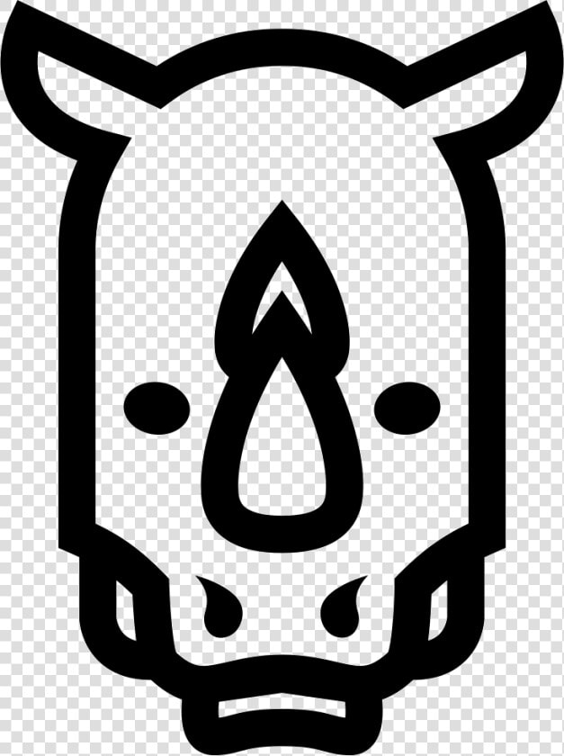 Rhino Head Frontal Outline   Logos Fitness  HD Png DownloadTransparent PNG
