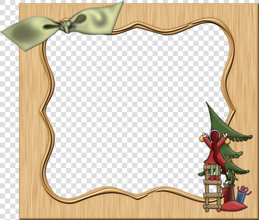 Christmas Gold Png Photo Frame With Red Bow Christmas  Transparent PngTransparent PNG