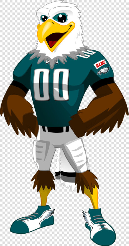 Cartoon Clipart Swoop Free Stock Philadelphia Eagles   Drawings Of The Eagles Mascot  HD Png DownloadTransparent PNG