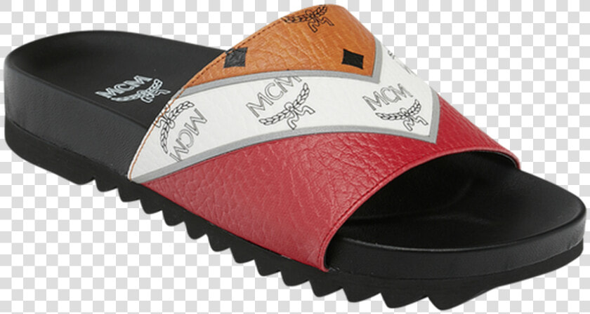 Mcm Slides Red White And Cognac  HD Png DownloadTransparent PNG