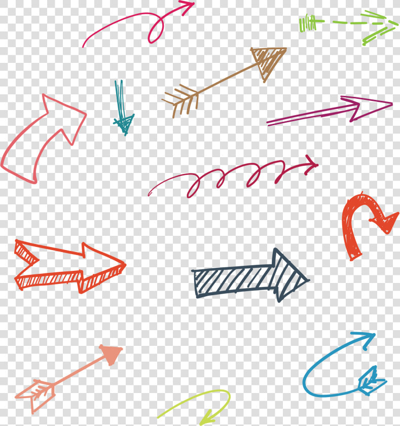 Transparent Arrow Vector Png   Hand Drawn Arrow Png Transparent Background  Png DownloadTransparent PNG