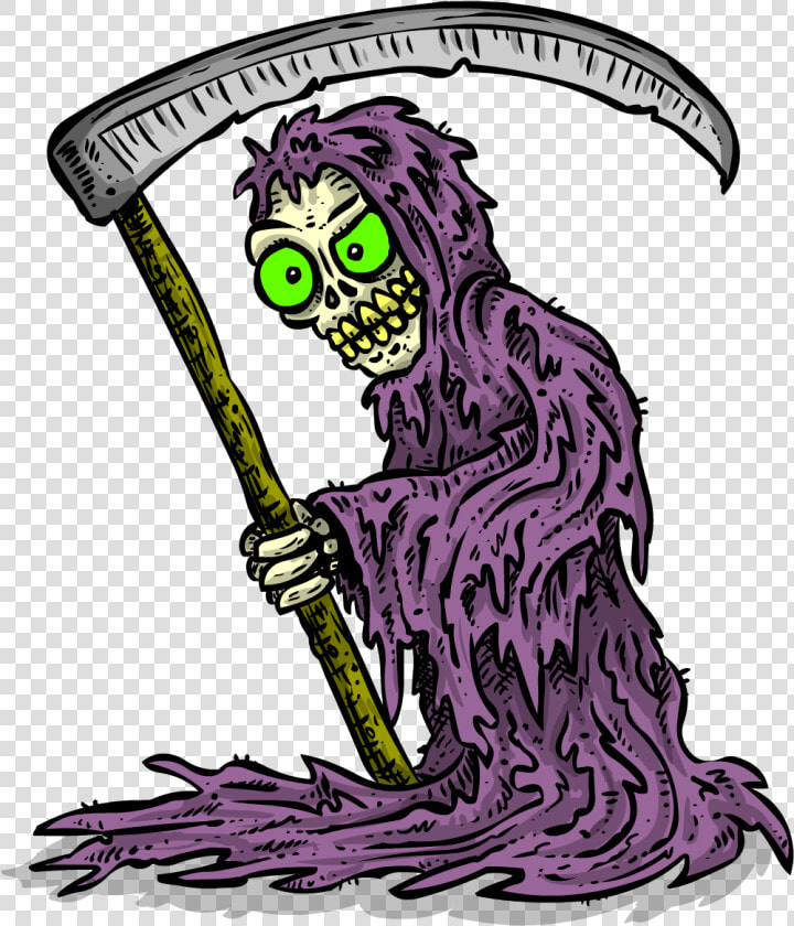 Image Of Googly eyed Grim Reaper Vinyl Sticker   Transparent Grim Reaper Sticker  HD Png DownloadTransparent PNG