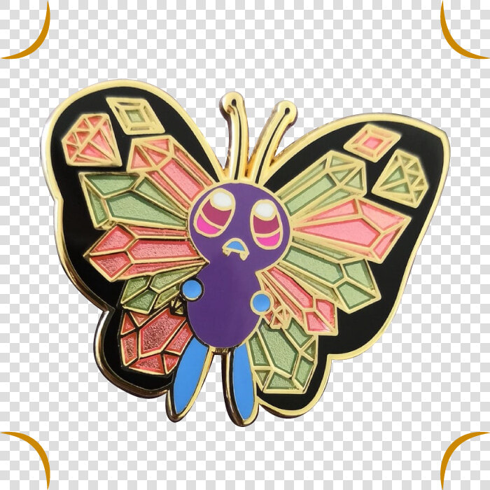 Image Of Butterfree Pin   Emblem  HD Png DownloadTransparent PNG